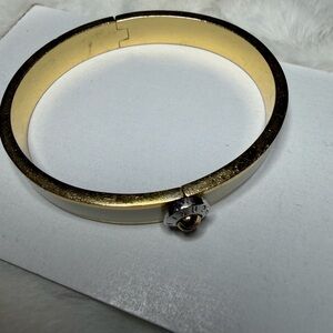 Elegant Gold and Silver tone Bangle Bracelet Henri Bendel